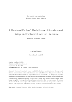 A Vocational Decline? The Influence of School-to
