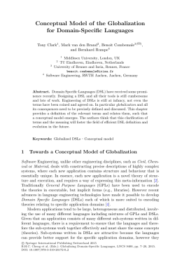 Conceptual Model of the Globalization for Domain