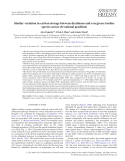 Similar variation in carbon storage between