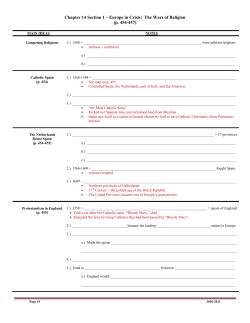 Ch. 14 Sec. 1 Outline Notes
