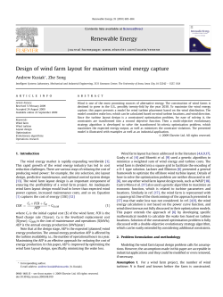 Design of wind farm layout for maximum wind energy capture