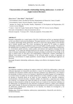 Characteristics of romantic relationships during adolescence: A