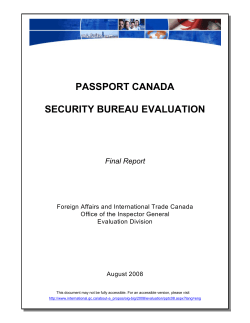 passport canada security bureau evaluation