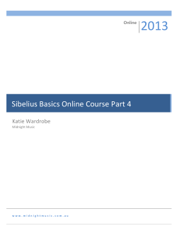 Notes Sibelius Basics Online Part 4