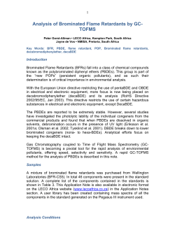 PBDEs Analysis by GC-TOFMS