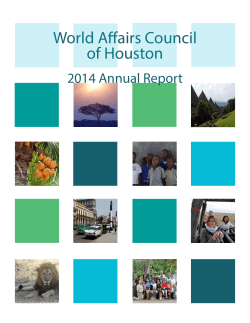 2014  - World Affairs Council of Greater Houston