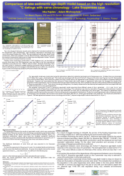 Comparison of lake sediments age-depth model