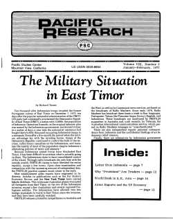 The Military Situation in East Timor