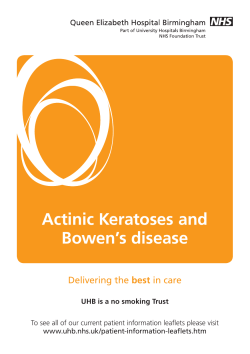 Actinic Keratoses and Bowen`s disease