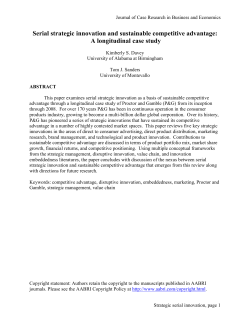 Serial strategic innovation and sustainable competitive advantage: A