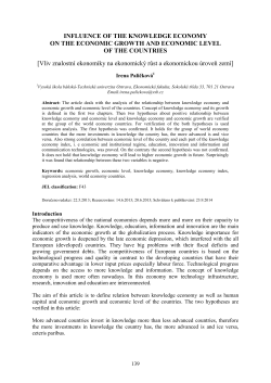 influence of the knowledge economy on the economic growth and