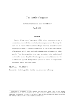The battle of regimes