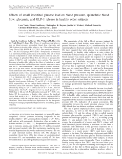 Effects of small intestinal glucose load on blood pressure