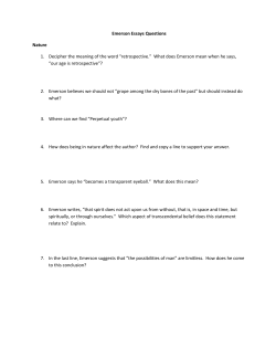 Emerson Essays Questions (3)