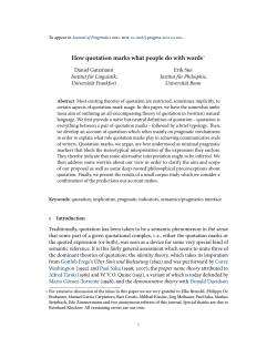 How quotation marks what people do with words