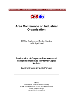 Area Conference on Industrial Organisation