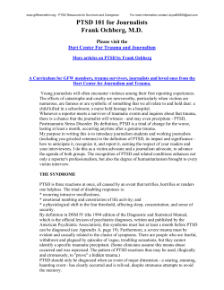 PTSD 101 for Journalists