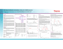 Milk Allergen Identification and Quantitation in Wine with LC