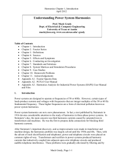 Understanding Power System Harmonics
