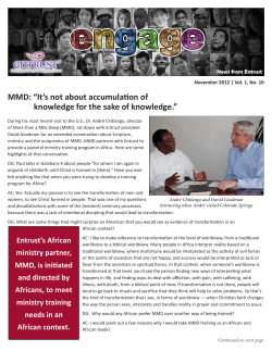 MMD: &ldquo;It`s not about accumulation of knowledge for the sake of