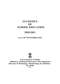 Statistics of School Education 2010-11