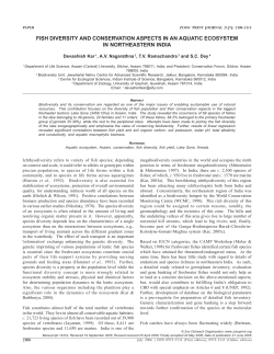 fish diversity and conservation aspects in an aquatic