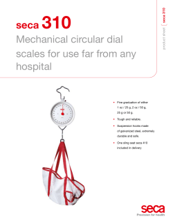 seca 310 Mechanical circular dial scales for use far from any hospital