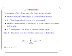 Z-transforms