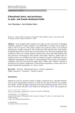 and female-dominated fields