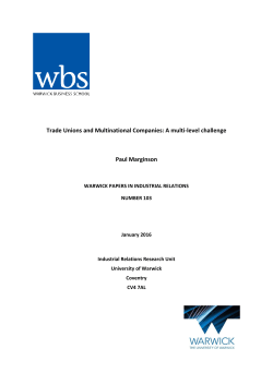Trade Unions and Multinational Companies