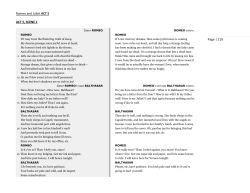 Romeo and Juliet ACT 5 Page | 119 ACT 5, SCENE 1