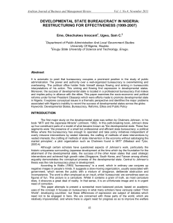 developmental state bureaucracy in nigeria