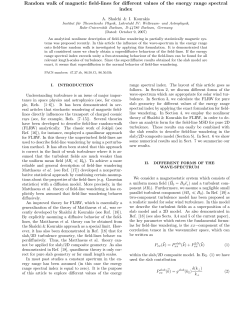 Random walk of magnetic field-lines for different values of the
