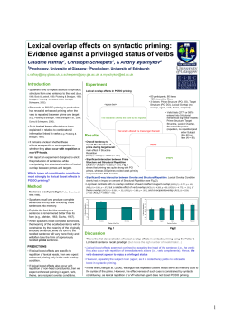 Lexical overlap effects on syntactic priming: Evidence against a