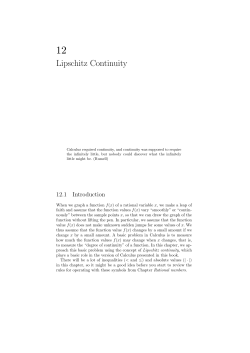 Lipschitz Continuity