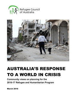 Refugees in Australia: Policy, Practice and Possibilities