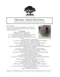 February - March 2014 News - St. Aidan`s Episcopal Church