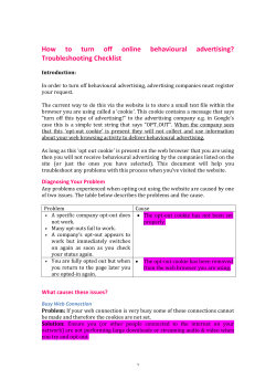 How to turn off online behavioural advertising?