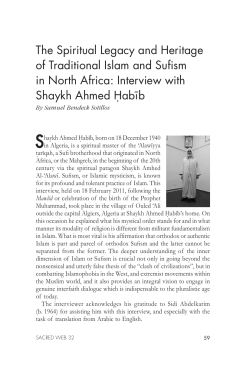 The Spiritual Legacy and Heritage of Traditional Islam