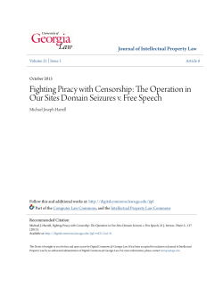 Fighting Piracy with Censorship: The Operation in Our Sites Domain