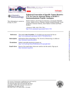 Enhanced Generation of Specific Tumor
