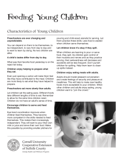 Feeding Young Children - Cornell Cooperative Extension of Suffolk