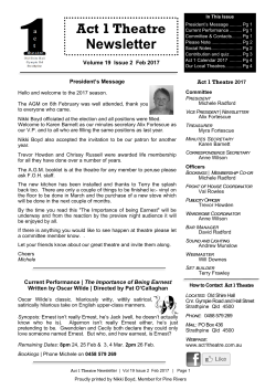 Act 1 Newsletter Vol 19 Issue 2 Feb 2017.pub