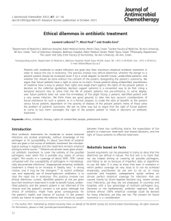 Ethical dilemmas in antibiotic treatment