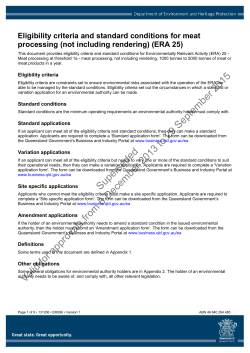 ERA 25 - Department of Environment and Heritage Protection