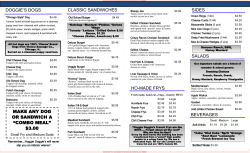 2017 Menu - Hoggie Doggies