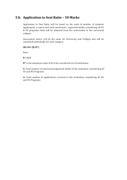 5.b. Application to Seat Ratio &ndash; 50 Marks