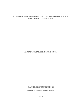 comparison of automatic and cvt transmission for a car under 1 liter