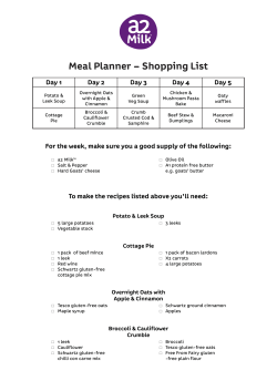 IBS Meal Plan Shopping List.indd