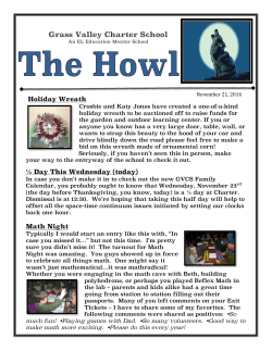 November 21st - Grass Valley Charter School